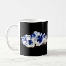 Natürliche, transparente Deep Blue Flourite Tasse