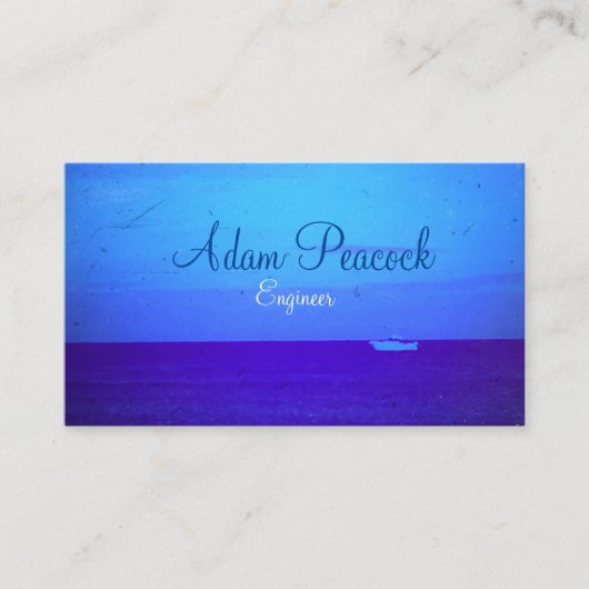 Natürliche und kühne moderne Sicht Meer und Himmel Visitenkarte (Vorderseite)