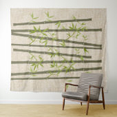 Natürliche Wäsche aussehen Bamboo-Pflanze Wandteppich (Beispiel (Horizontal))