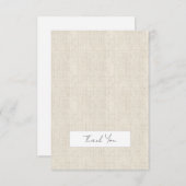 Natürliche Wäsche zeitlos klassisch Dankeskarte (Vorne/Hinten)