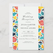 Natürliche Wasserfarben Sonnenblumen Hochzeitsempf Einladung (Vorderseite)