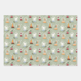 Natürliche Weihnachten Geschenkpapier Set