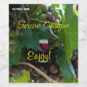 Natürliche Weintrauben Weinetikett (Einzelnes Label)