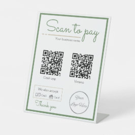 Natürliche Weise grün 2 qqqm Code Business Scan zu Sockelschild