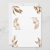 Natürliche, weiße und braune Hochzeit Einladung (Rückseite)