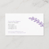 Natürliche Wellness-Lavendel-ätherische Öle Visitenkarte (Rückseite)