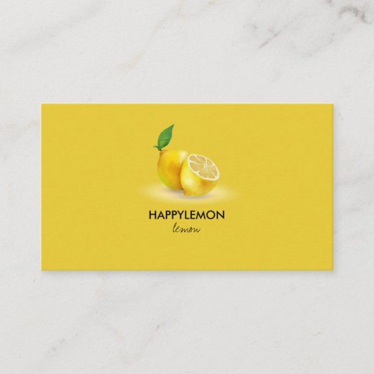 Natürliche Zitrusfrüchte Limon Visitenkarte (Vorderseite)