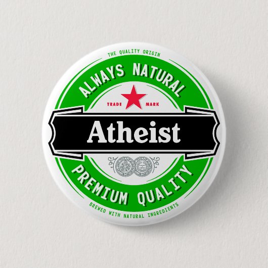 Natürlicher Atheist Button (Vorderseite)