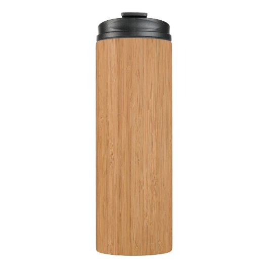 Natürlicher Bambus-Holzkörner-Look Thermosbecher (Vorderseite)