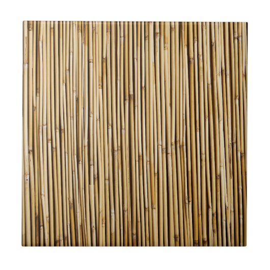 Natürlicher BambusZen-Hintergrund kundengebundene Fliese (Vorderseite)