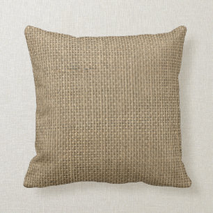 Natürlicher beige TAN-Jutefaser-Leinwand-Rustikale Kissen