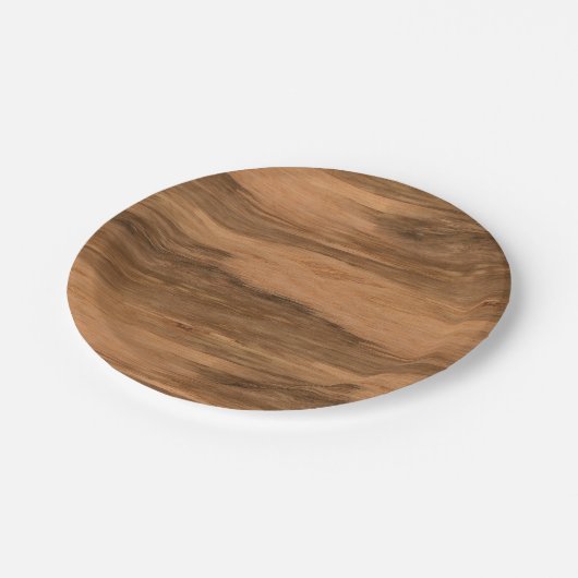 Natürlicher Eukalyptus-hölzerner Korn-Blick Pappteller (Schrägansicht)