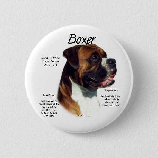 Natürlicher farbiger Boxer trifft die Rasse Button (Vorderseite)