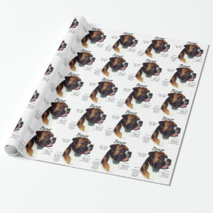 Natürlicher farbiger Boxer trifft die Rasse Geschenkpapier