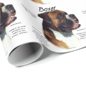 Natürlicher farbiger Boxer trifft die Rasse Geschenkpapier (Rolleneckpunkt)