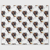 Natürlicher farbiger Boxer trifft die Rasse Geschenkpapier (Flach)