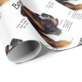 Natürlicher farbiger Boxer trifft die Rasse Geschenkpapier (Rolleneckpunkt)