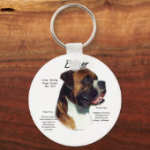 Natürlicher farbiger Boxer trifft die Rasse Schlüsselanhänger (Vorderseite)