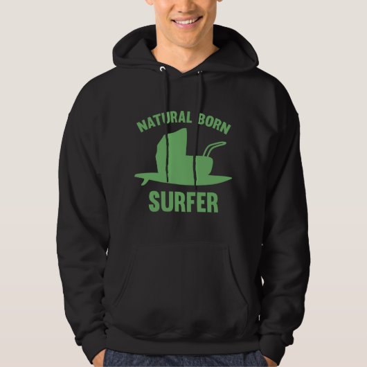 Natürlicher Geborener Surfer Hoodie (Vorderseite)