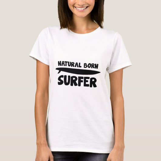 Natürlicher Geborener Surfer T-Shirt (Vorderseite)