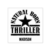 Natürlicher Geborener Thriller-individuelle Name Gummistempel (Prägung)