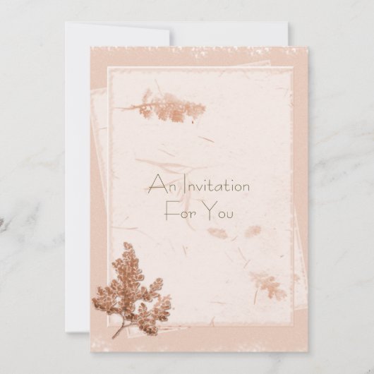 Natürlicher gepresster Blumen-Blick personalisiert Einladung (Vorderseite)