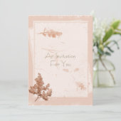 Natürlicher gepresster Blumen-Blick personalisiert Einladung (Stehend Vorderseite)