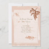 Natürlicher gepresster Blumen-Blick personalisiert Einladung (Rückseite)