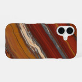 Natürlicher geschichteter Jaspis-Stein iPhone 16 Hülle (Rückseite (Horizontal))