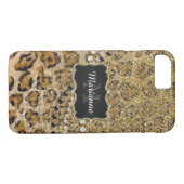 Natürlicher Glitzer in Goldleopard Case-Mate iPhone Hülle (Rückseite (Horizontal))