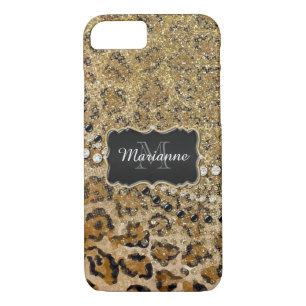 Natürlicher Glitzer in Goldleopard Case-Mate iPhone Hülle