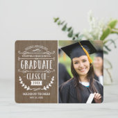 Natürlicher Grad Abschluss Ankündigung - Holz (Stehend Vorderseite)