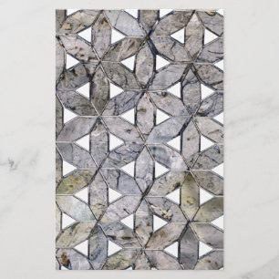 Natürlicher grauer Stein Mosaikmuster Blume des Le Briefpapier