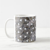 Natürlicher grauer Stein Mosaikmuster Blume des Le Kaffeetasse (Links)