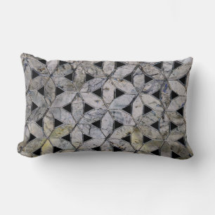 Natürlicher grauer Stein Mosaikmuster Blume des Le Lendenkissen