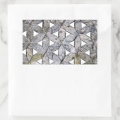 Natürlicher grauer Stein Mosaikmuster Blume des Le Rechteckiger Aufkleber (Tasche)