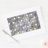 Natürlicher grauer Stein Mosaikmuster Blume des Le Rechteckiger Aufkleber (Umschlag)