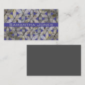 Natürlicher grauer Stein Mosaikmuster Blume des Le Visitenkarte (Vorne/Hinten)