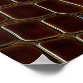 Natürlicher Hintergrund des lackierten braunen Kro Poster (Ecke)