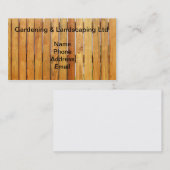 Natürlicher hölzerner Garten-Zaun Visitenkarte (Vorne/Hinten)