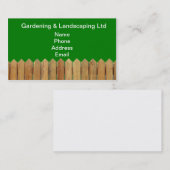 Natürlicher hölzerner Garten-Zaun Visitenkarte (Vorne/Hinten)