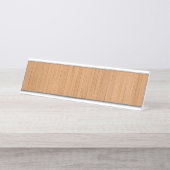 Natürlicher hölzerner Korn-Bambusblick Schreibtischnamensplakette (Vorderseite )