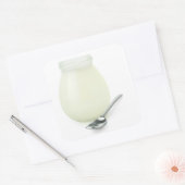 Natürlicher Jogurt Quadratischer Aufkleber (Umschlag)