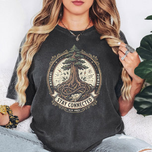 Natürlicher Kraftbaum des Lebens Emblem T-Shirt