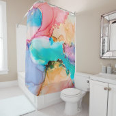 Natürlicher Luxus abstrakte Flüssigkunstmalerei in Duschvorhang (Beispiel)