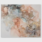 Natürlicher Luxus abstrakte Flüssigkunstmalerei in Geschenkpapier (Flach)