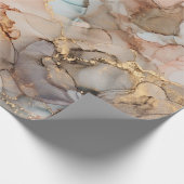 Natürlicher Luxus abstrakte Flüssigkunstmalerei in Geschenkpapier (Ecke)