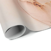 Natürlicher Luxus abstrakte Flüssigkunstmalerei in Geschenkpapier (Rolleneckpunkt)