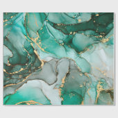 Natürlicher Luxus abstrakte Flüssigkunstmalerei in Geschenkpapier (Flach)