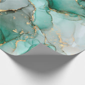 Natürlicher Luxus abstrakte Flüssigkunstmalerei in Geschenkpapier (Ecke)